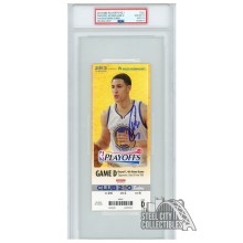 Stephen Curry Autographed 2013 NBA Playoffs Round 1 Game D Ticket PSA 10 PSA/DNA 10