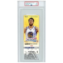 Stephen Curry Autographed 2013 NBA Playoffs Round 1 Game 4 Ticket PSA 9 PSA/DNA 9