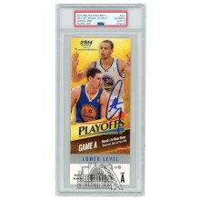Stephen Curry Autographed 2014 NBA Playoffs Rnd 1 Gm 3 Ticket PSA Authentic PSA/DNA 10