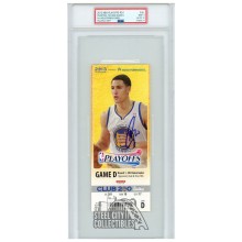 Stephen Curry Autographed 2013 NBA Playoffs Round 1 Game D Ticket PSA 9 PSA/DNA 10