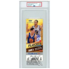 Stephen Curry Autographed 2014 NBA Playoffs Round 1 Game 3 Ticket PSA 9 PSA/DNA 10