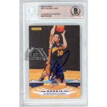 Stephen Curry 2009-10 Panini Autograph Rookie Card #357 BAS