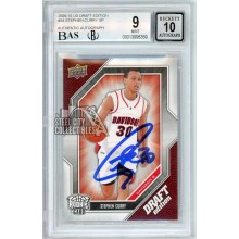 Stephen Curry 2009-10 Upper Deck Draft Edition Autograph Rookie Card #34 BGS 9 BAS 10