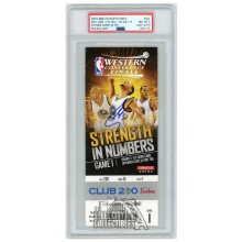 Stephen Curry Autographed 2015 WCF Round 3 Game 1 Ticket PSA 8 PSA/DNA Authentic