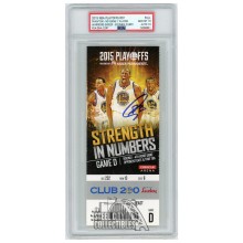 Stephen Curry Autographed 2015 NBA Playoffs Round 1 Game D Ticket PSA 10 PSA/DNA 10