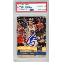 Stephen Curry 2010-11 Panini Donruss Autograph Card #189 PSA/DNA 10
