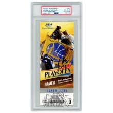 Stephen Curry Autographed 2014 NBA Playoffs Round 1 Game D Lower Level Ticket PSA 10 PSA/DNA Authentic