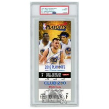 Stephen Curry Autographed 2016 NBA Playoffs Rnd 2 Gm 2 Ticket PSA Authentic