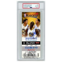 Stephen Curry Autographed 2016 NBA Playoffs Round 1 Game D Ticket PSA 8 PSA/DNA Authentic