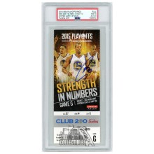 Stephen Curry Autographed 2015 NBA Playoffs Round 2 Game 5 Ticket PSA 9 PSA/DNA 9