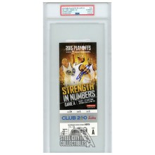 Stephen Curry Autographed 2015 NBA Playoffs Round 1 Game 1 Ticket PSA Authentic PSA/DNA 10