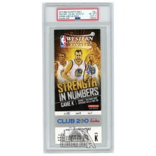 Stephen Curry Autographed 2015 WCF Round 3 Game 5 Ticket PSA 8 PSA/DNA 10