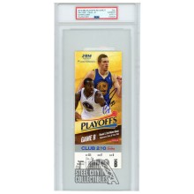 Stephen Curry Autographed 2014 NBA Playoffs Round 1 Game 4 Ticket PSA Authentic PSA/DNA 10