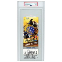 Stephen Curry Autographed 2014 NBA Playoffs Round 1 Game D Ticket PSA Authentic PSA/DNA 10