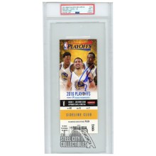 Stephen Curry Autographed 2016 NBA Playoffs Round 1 Game 2 Ticket PSA 9 PSA/DNA 9
