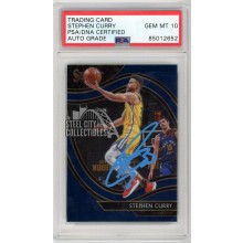 Stephen Curry 2020-21 Panini Select Blue Retail Autograph Card #204 PSA/DNA 10 (Blue)