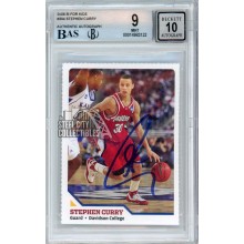 Stephen Curry 2008 Sports Illustrated SI For Kids Autograph Rookie Card #304 BGS 9 BAS 10