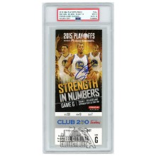 Stephen Curry Autographed 2015 NBA Playoffs Round 2 Game 5 Ticket PSA 9 PSA/DNA 10