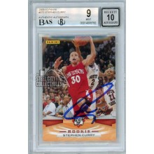 Stephen Curry 2009-10 Panini Autograph Rookie Card #372 BGS 9 BAS 10