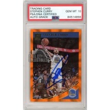 Stephen Curry 2018-19 Panini Donruss Orange Laser Autograph Card #2 PSA/DNA 10