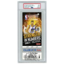 Stephen Curry Autographed 2015 WCF Round 3 Game 5 Ticket PSA 9 PSA/DNA 9