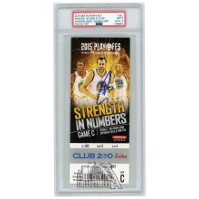 Stephen Curry Autographed 2015 NBA Playoffs Round 1 Game C Ticket PSA 9 PSA/DNA 10