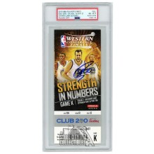 Stephen Curry Autographed 2015 WCF Round 3 Game 5 Ticket PSA 8 PSA/DNA Authentic