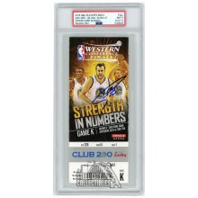 Stephen Curry Autographed 2015 WCF Round 3 Game 5 Ticket PSA 9 PSA/DNA 10