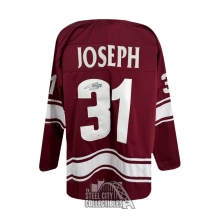 Curtis Joseph Autographed Phoenix Custom Maroon Hockey Jersey - JSA