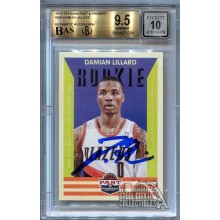 Damian Lillard 2012-13 Panini Past & Present Rookie Autograph BGS 9.5 BAS 10 (A)