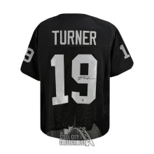 DJ Turner Autographed Las Vegas Custom Black Football Jersey - BAS (9 Signed)