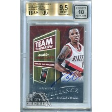Damian Lillard 2012-13 Panini Brilliance Team Tomorrow Auto RC #9 BGS 9.5 BAS 10