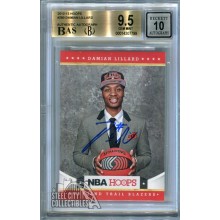 Damian Lillard 2012-13 Panini Hoops Autograph Rookie Card #280 BGS 9.5 BAS 10