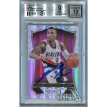 Damian Lillard 2013-14 Panini Select Prizm Autograph Card #62 BGS 9 BAS 10