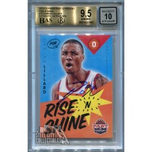 Damian Lillard 2012-13 Past & Present Rise N Shine Auto Rookie BGS 9.5 BAS 10