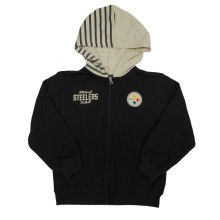 Pittsburgh Steelers NFL Kids Heritage Full Zip Hooded Sweatshirt