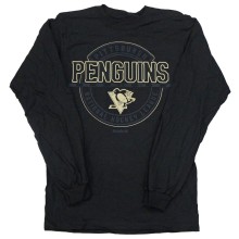 Pittsburgh Penguins Reebok NHL Center Line Black Long Sleeve T-Shirt