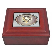 Pittsburgh Penguins Hockey Wood Keepsake Box