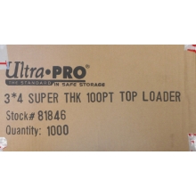 3x4 Ultra Pro Super Thick 100pt Toploaders Case of 1000