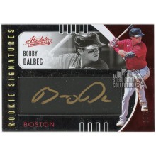 Bobby Dalbec 2021 Panini Absolute Gold Ink Rookie Autograph Card #145 8/10