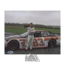 Dale Earnhardt Jr Autographed NASCAR 8x10 Racing Photo - BAS (Car)