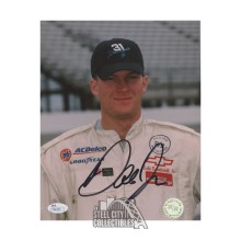 Dale Earnhardt Jr Autographed NASCAR 8x10 Racing Photo - JSA (Close Up)