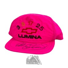 Dale Earnhardt Sr Autographed Pink Chevy Lumina Hat - JSA