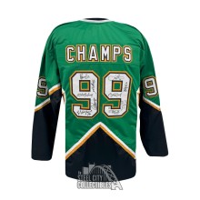 Dallas Stars 1998-99 Champs W/ 6 HOFers Autographed Custom Green Hockey Jersey - BAS