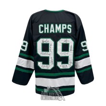 Dallas Stars 1998-99 Champs W/ 6 HOFers Autographed Custom Black Hockey Jersey - BAS (Cert on Left)
