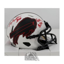 Damar Hamlin Go Bills! Autographed Buffalo Lunar Eclipse Mini Helmet - JSA (Smeared Auto)