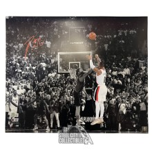 Damian Lillard Autographed Portland Trail Blazers 16x20 Photo - BAS (Red Ink)