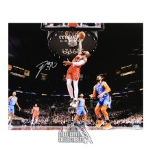 Damian Lillard Autographed Portland 16x20 Basketball Photo - BAS (Dunking)