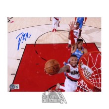 Damian Lillard Autographed Portland 8x10 Basketball Photo - BAS (Layup)