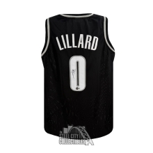 Damian Lillard Autographed Portland Custom Black Basketball Jersey - BAS (Gray Collar)